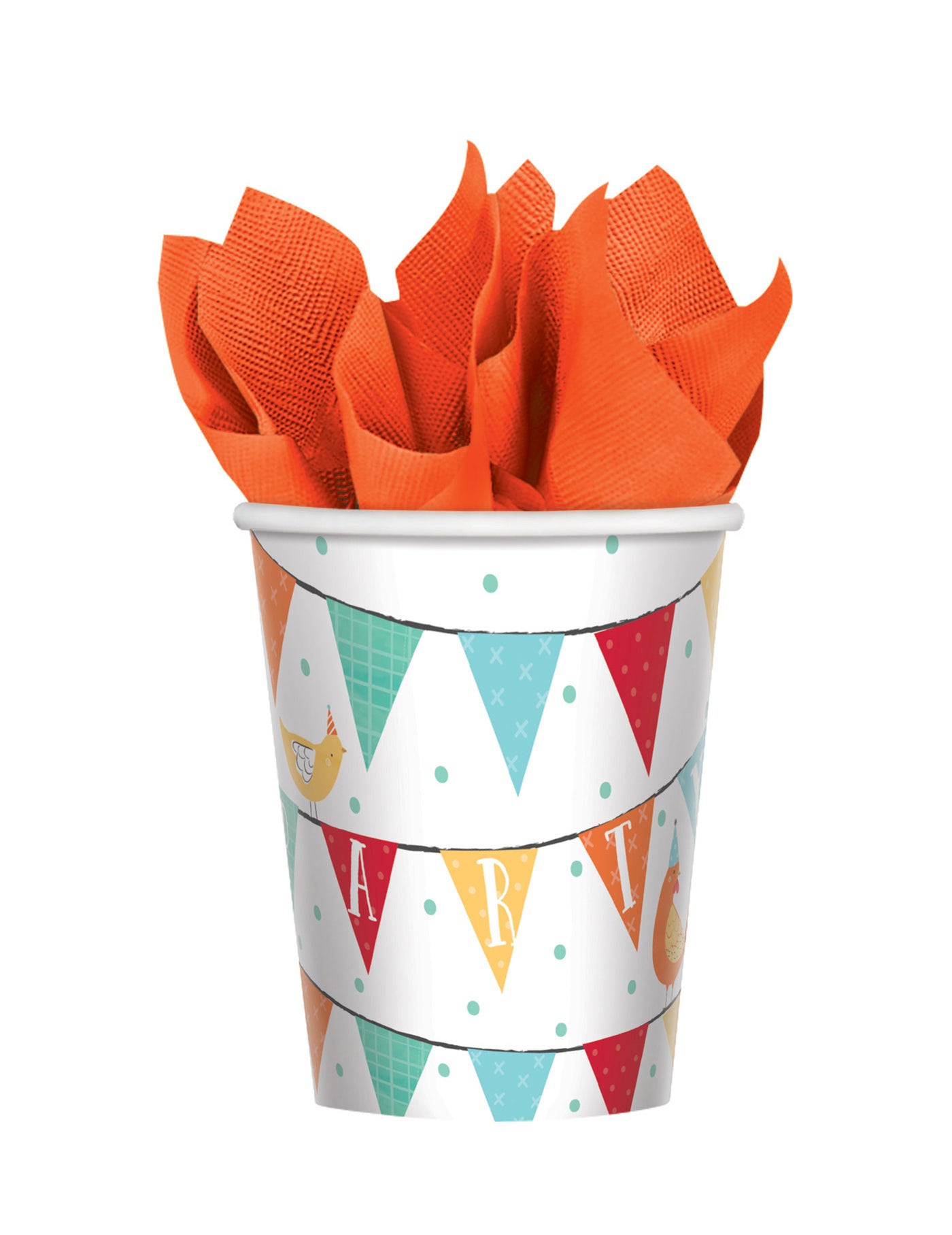 8 gobelets en carton à la ferme 250 ml pour anniversaire