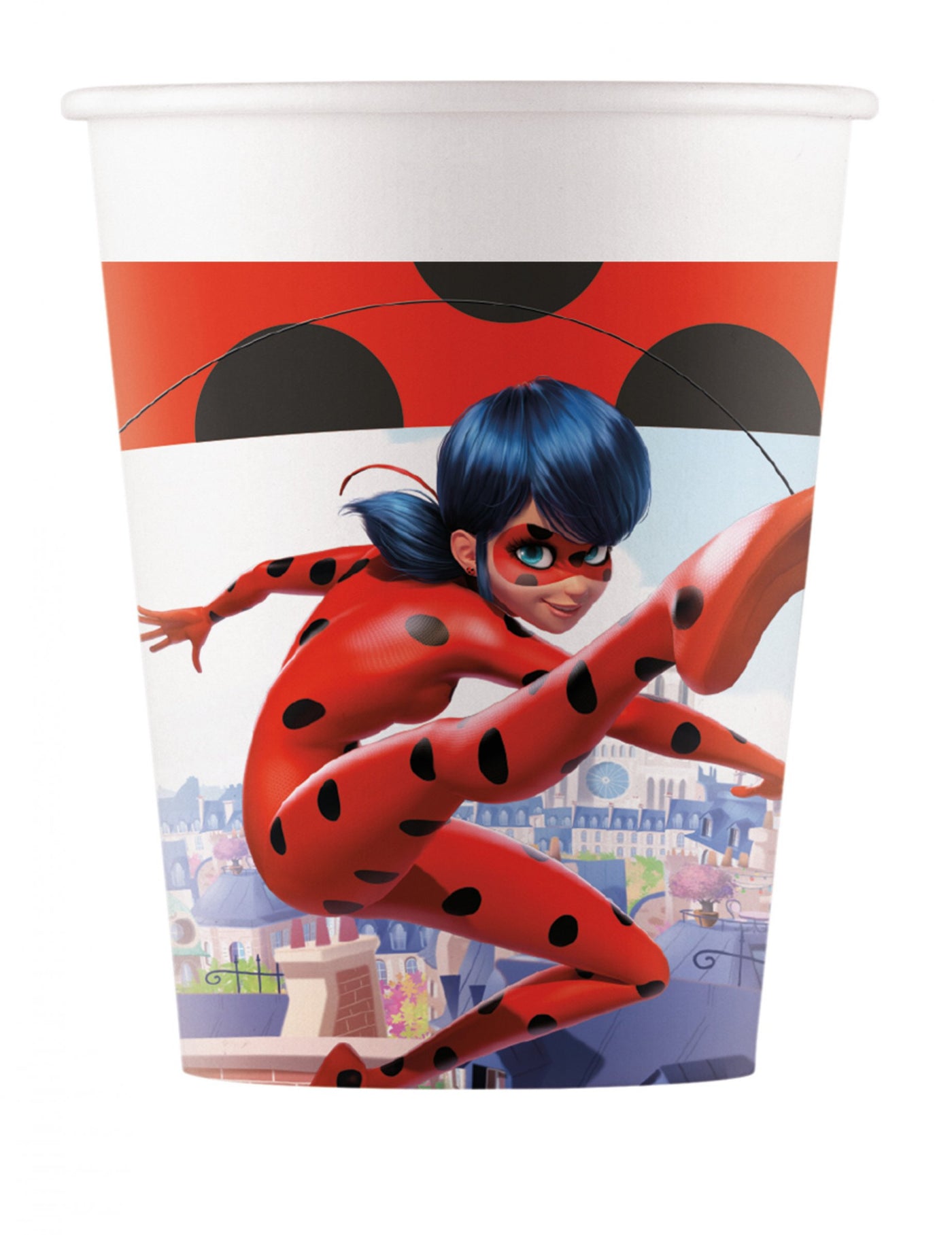 8 Gobelets en carton Miraculous Ladybug 200 ml
