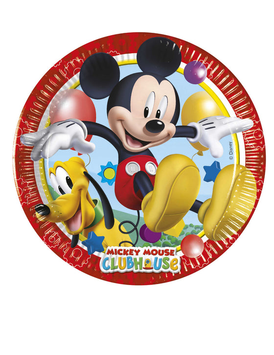 8 Petites assiettes en carton Mickey Mouse 20 cm