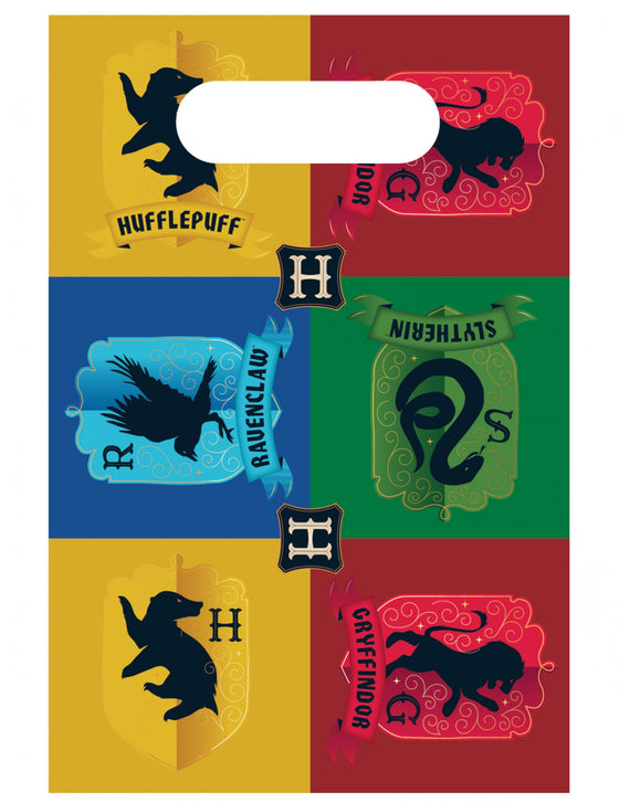 8 Sachets en plastique Poudlard Harry Potter 16 x 23,5 cm