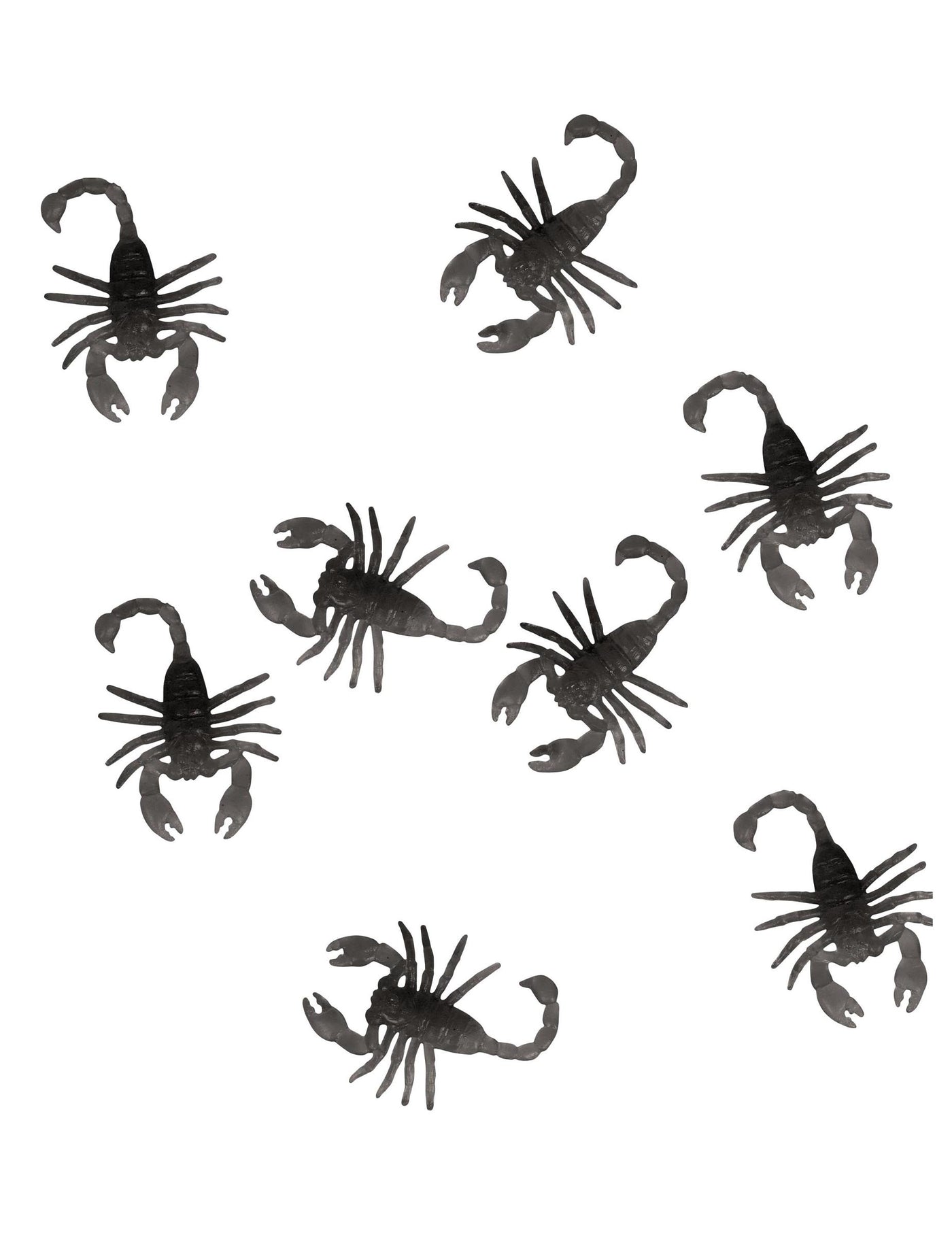 8 Scorpions noirs 6 cm