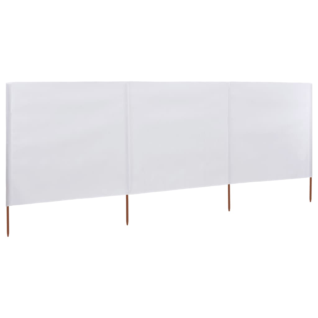 Windscherm 3-Panelen Stof Wit