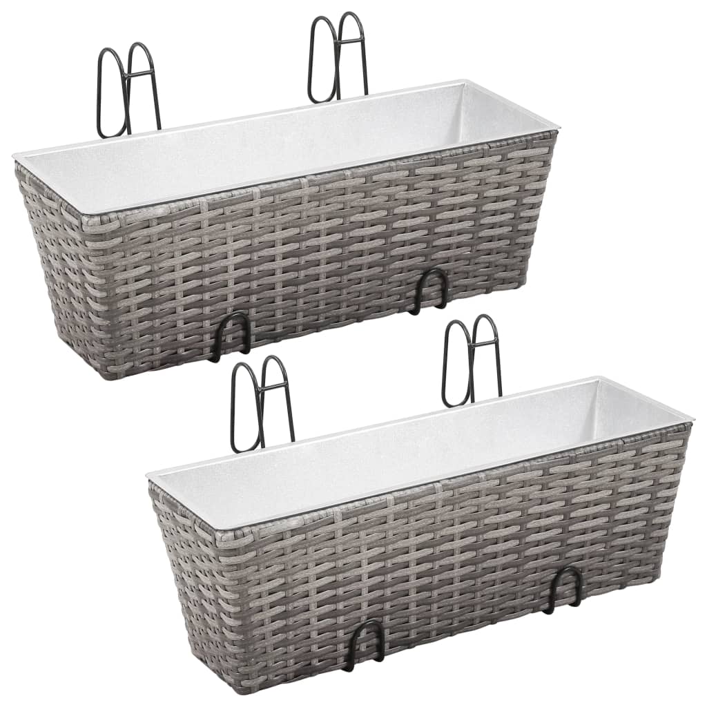 Balkonplantenbakken Verhoogd Poly Rattan