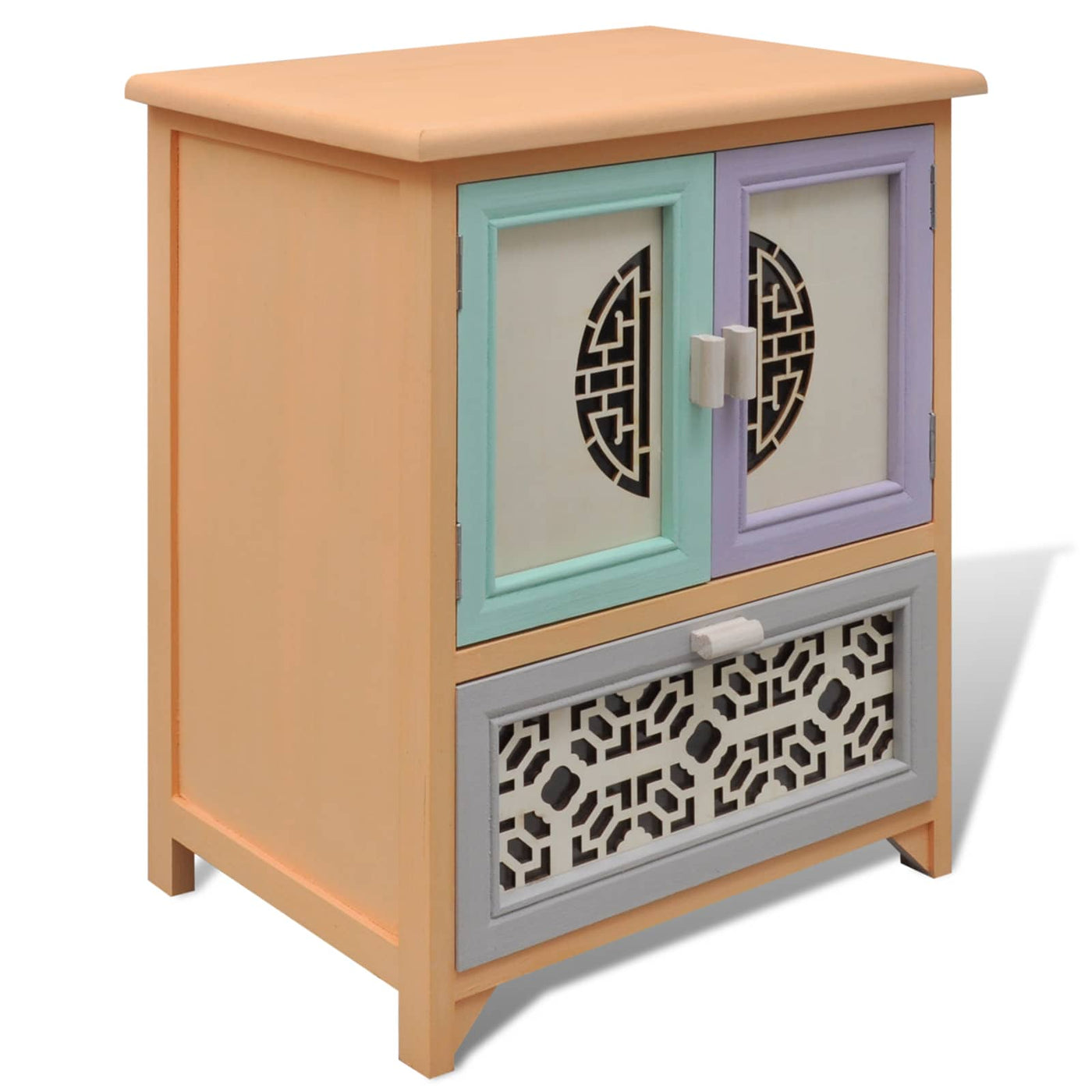 vidaXL Meuble d'appoint Multicolore 46 x 34 x 55.5 cm