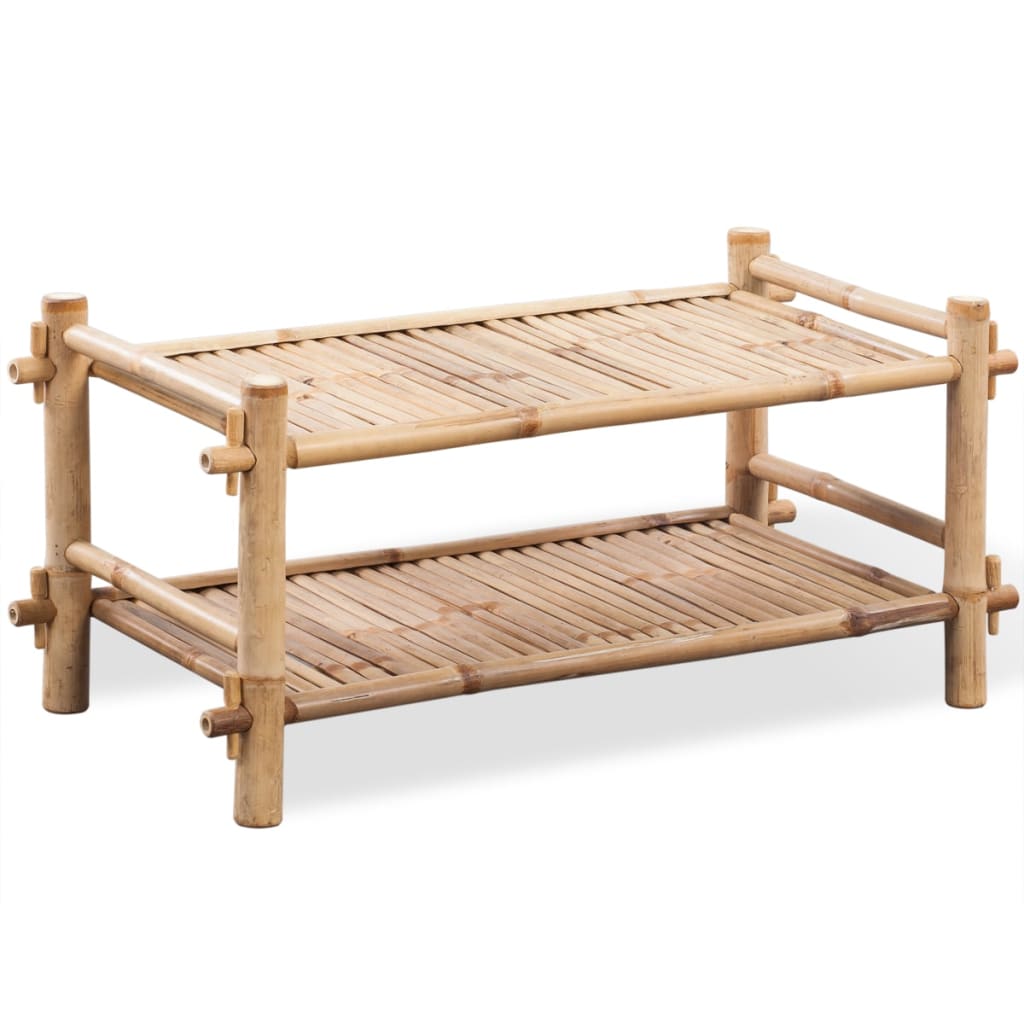 Schoenenrek Bamboe Twee Lagen Wit