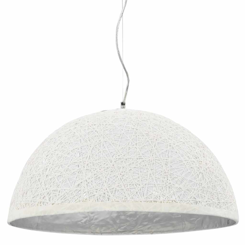 Hanglamp E27 Ø50 Cm Wit En Zilver
