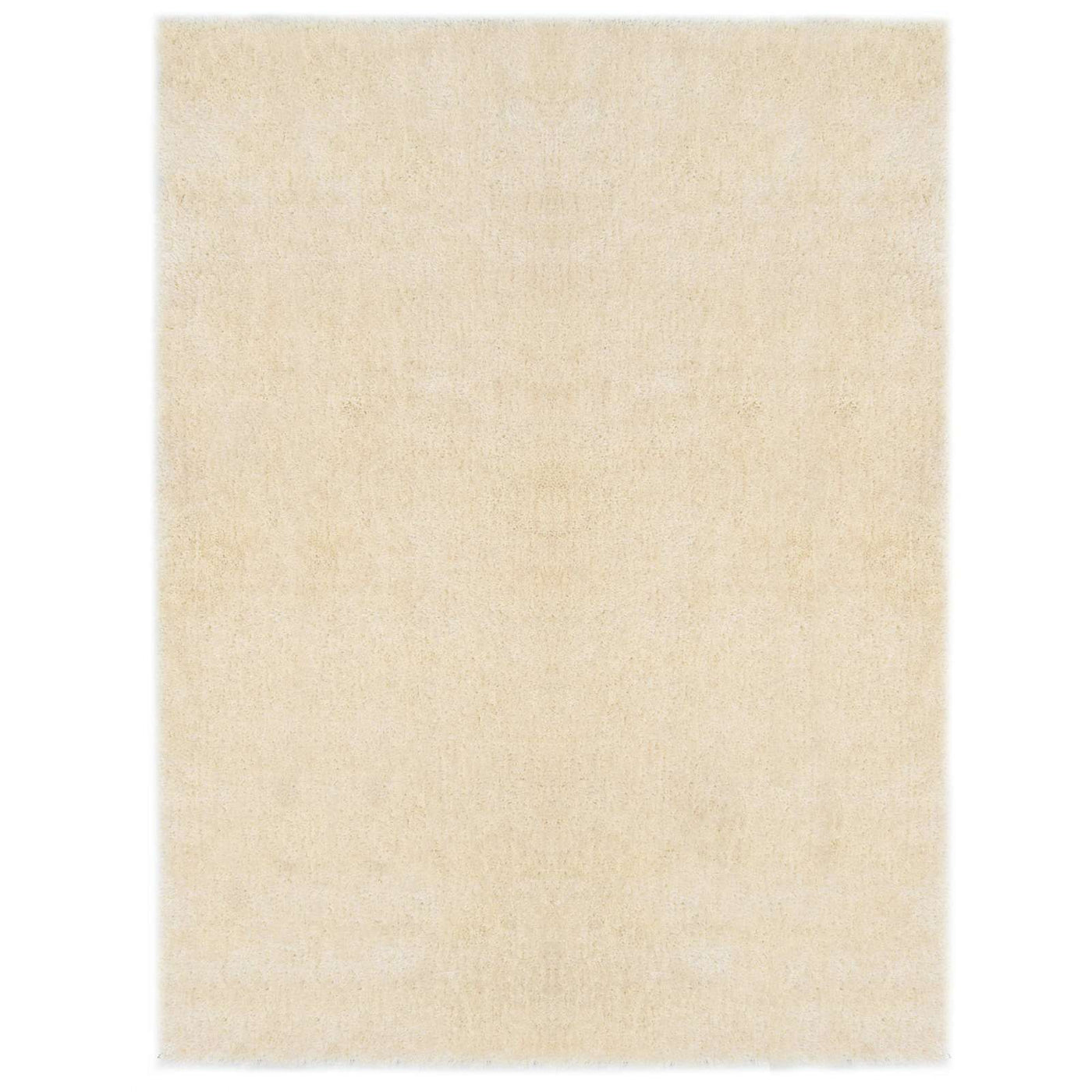 vidaXL Tapis d'aire shag Crème 120 x 160 cm Polyéthylène