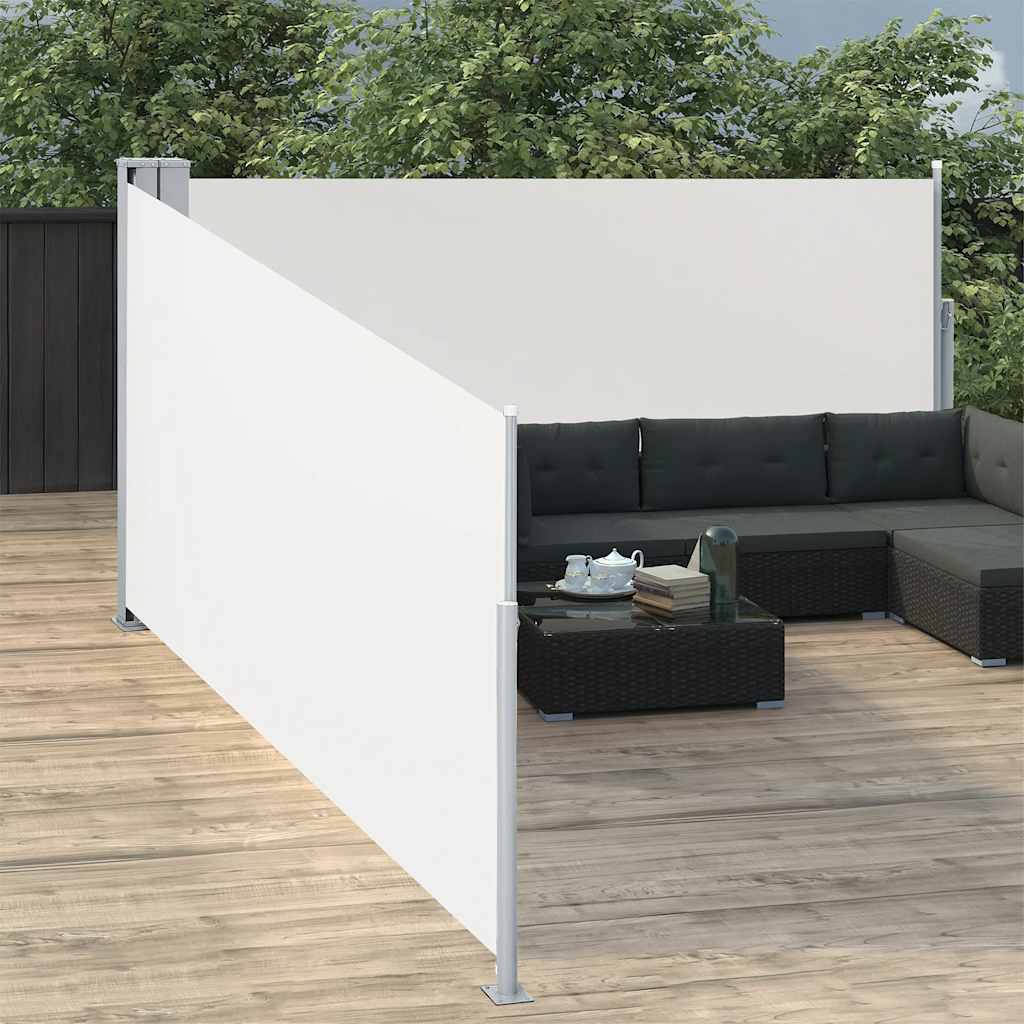 Windscherm Uittrekbaar 100X1000 Cm Crème Rood
