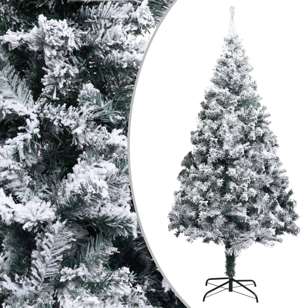 Kunstkerstboom Met Sneeuw 210 Cm Groen En Wit