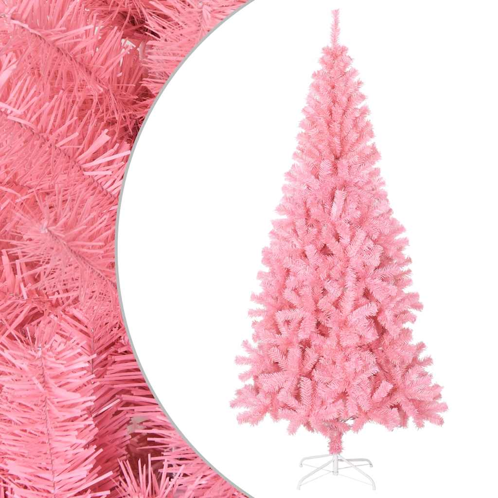Kunstkerstboom Met Standaard 210 Cm Pvc Roze