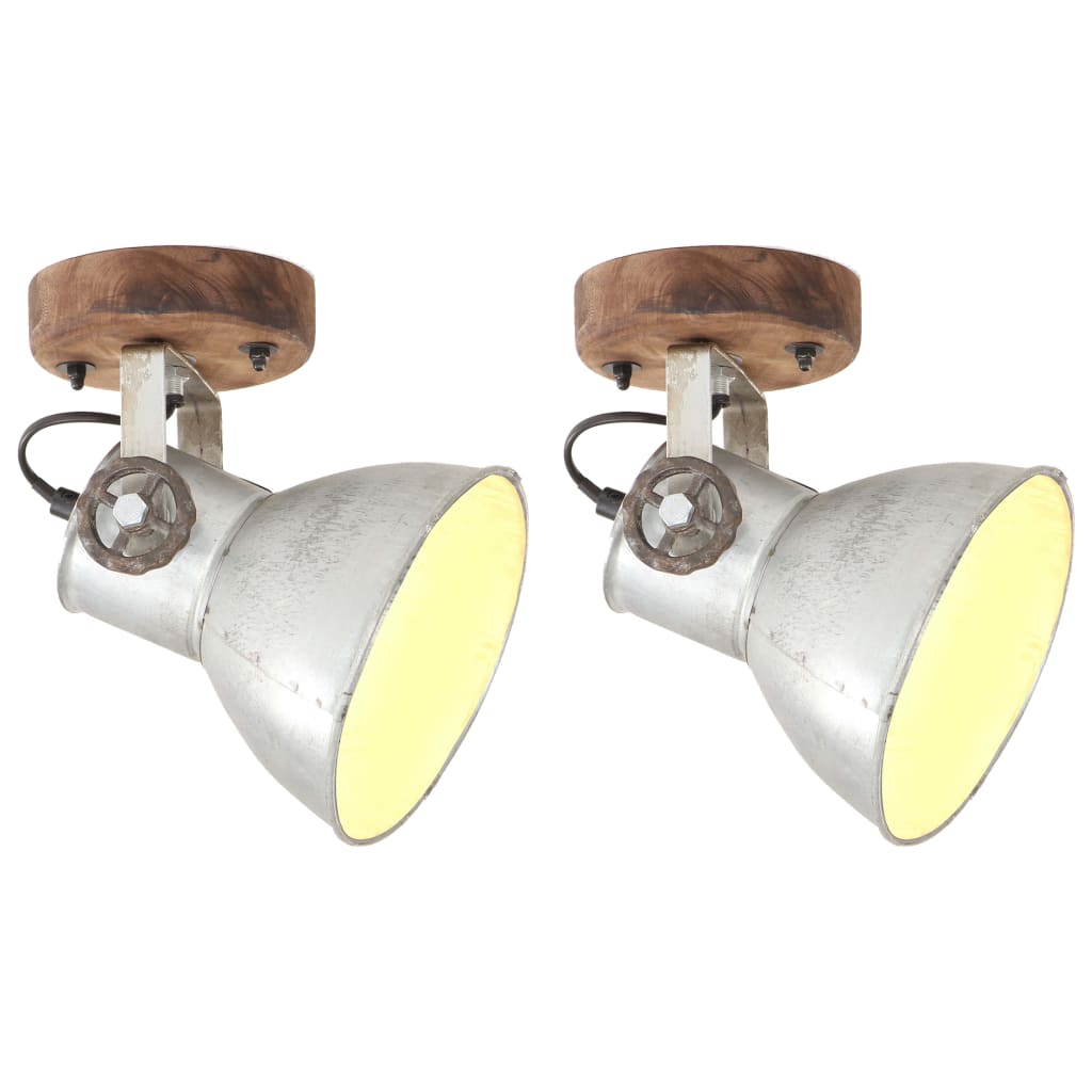 Wand-/Plafondlampen Industrieel 2 St E27 20X25 Cm Kleurig