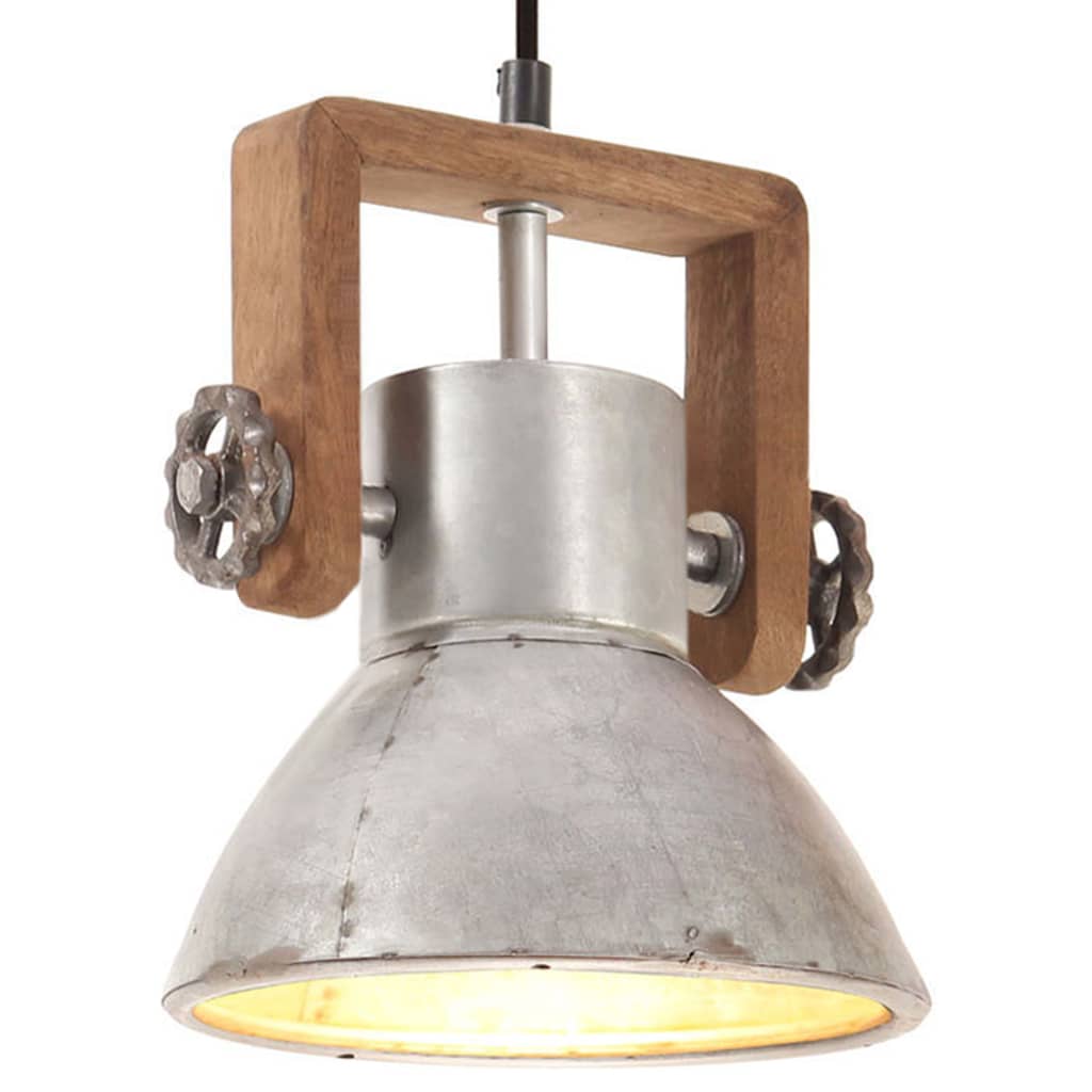 Hanglamp Industrieel Rond 25 W E27 19 Cm Kleurig Zilver