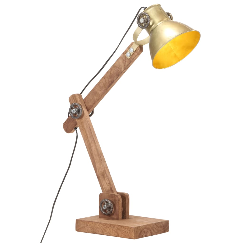 Bureaulamp Industrieel Rond E27 58X18X90 Cm Messingkleurig