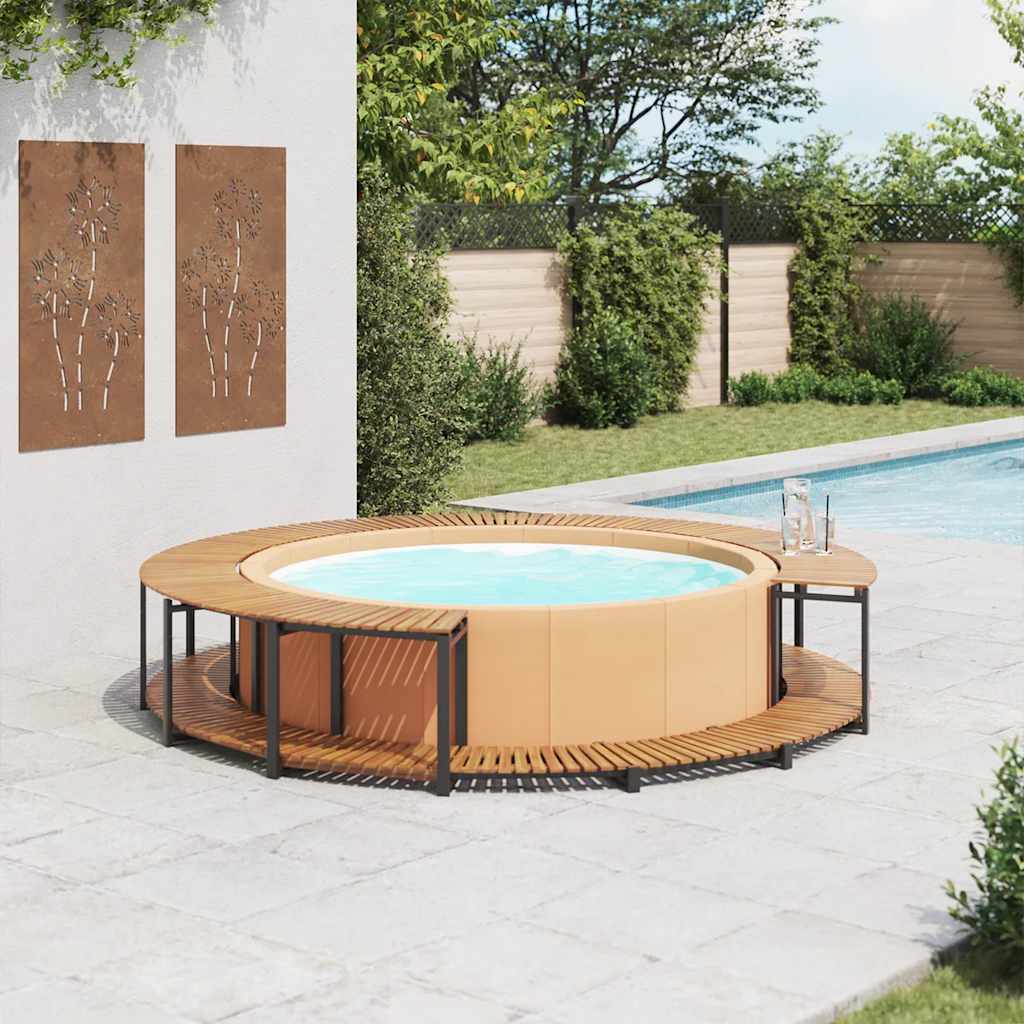 Spa-Ombouw 273X53 Cm Massief Acaciahout