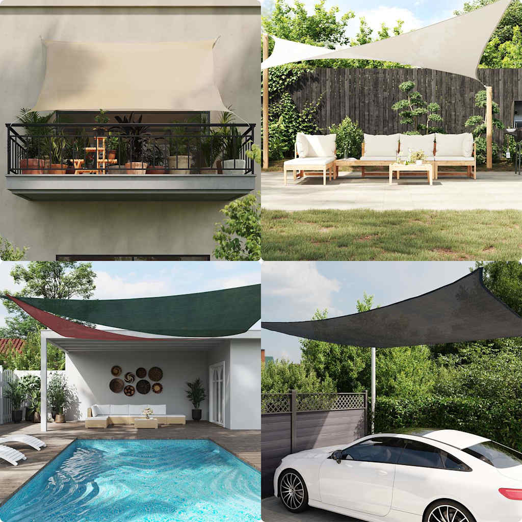 Zonnezeil 160 G/M² 3,6X3,6 M Hdpe Taupe