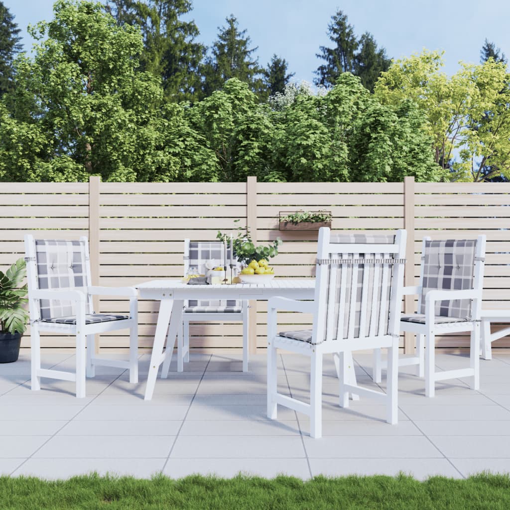 Tuinstoelkussens Oxford Stof Ruitpatroon Grijs