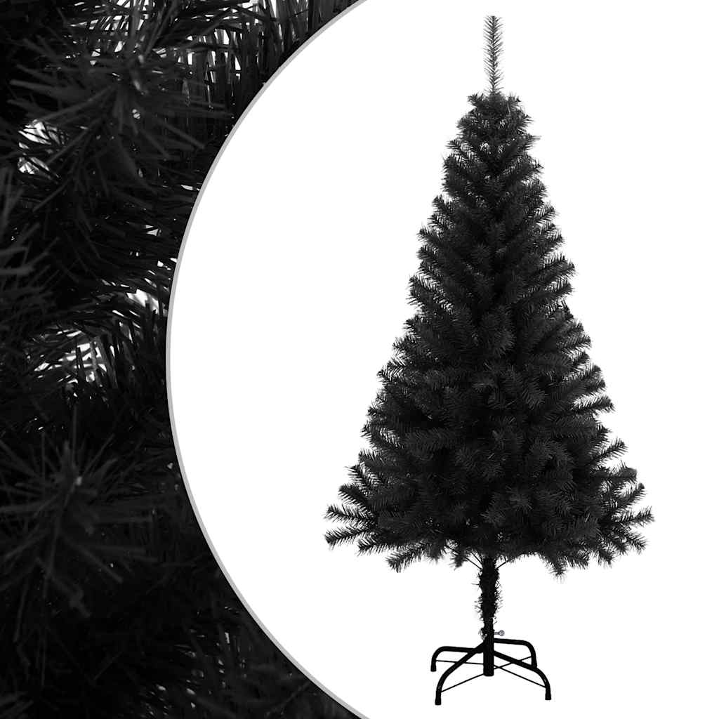 Kunstkerstboom Met Standaard 120 Cm Pvc Zwart