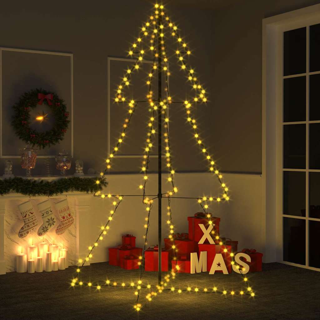 Kegelkerstboom 240 Led's Binnen En Buiten 118X150 Cm Warmwit