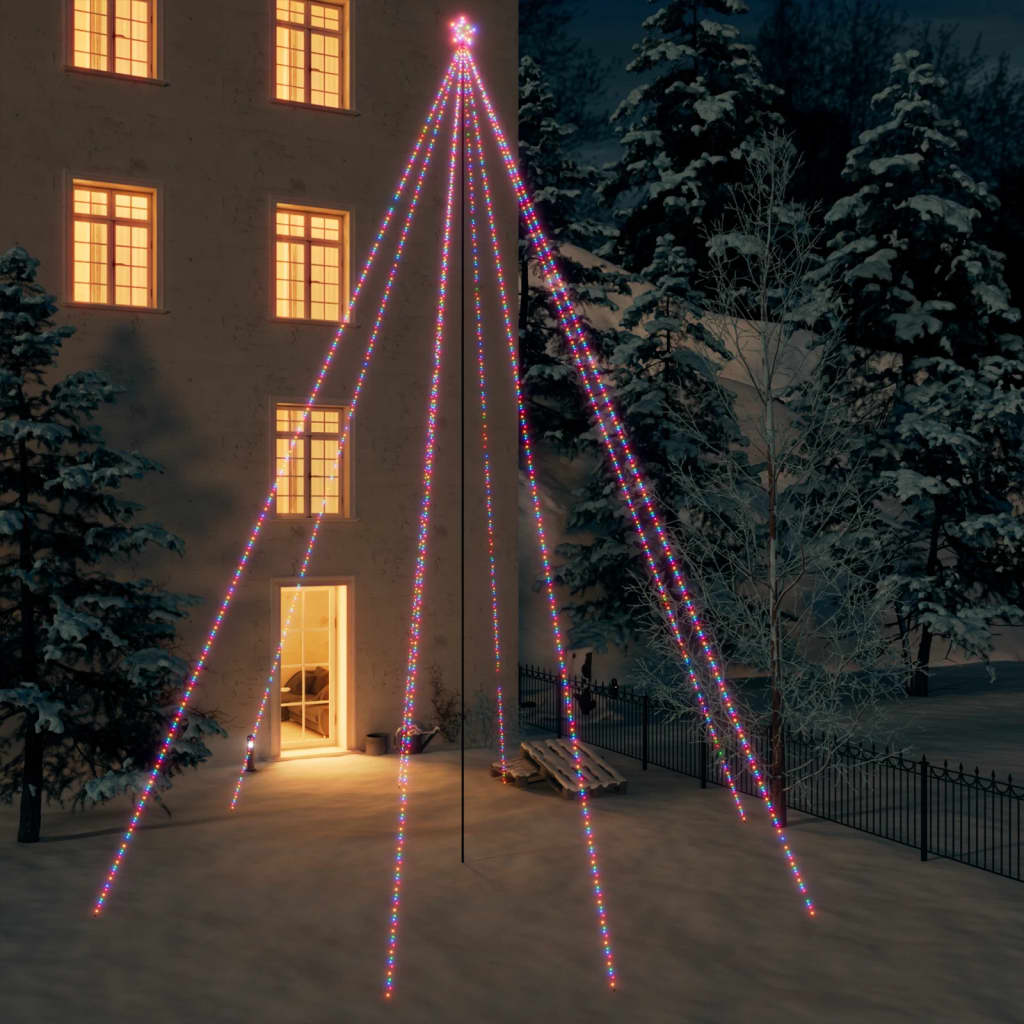 Led-Kerstboom Binnen Buiten 1300 Leds 8 M Kleurrijk