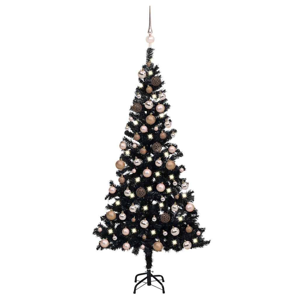 Kunstkerstboom Met Verlichting En Kerstballen 150 Cm Pvc