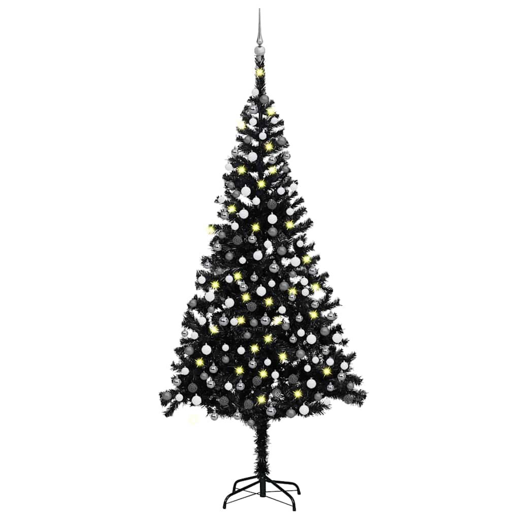 Kunstkerstboom Met Verlichting En Kerstballen 240 Cm Pvc