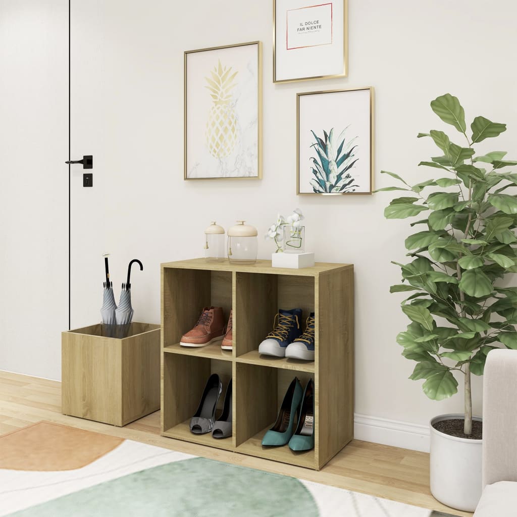 Opbergkast 105X35,5X70 Cm Bewerkt Hout Kleurig Sonoma Eiken