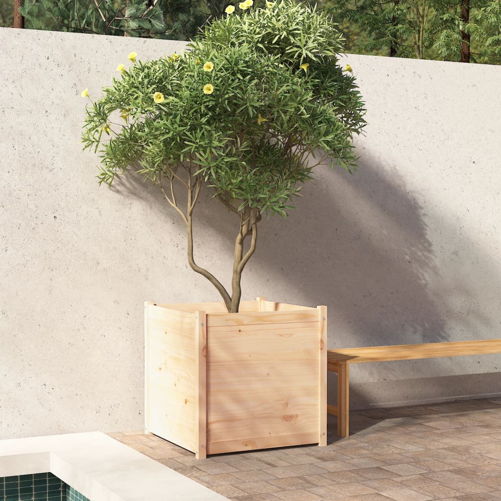 Plantenbak 70X70X70 Cm Massief Grenenhout