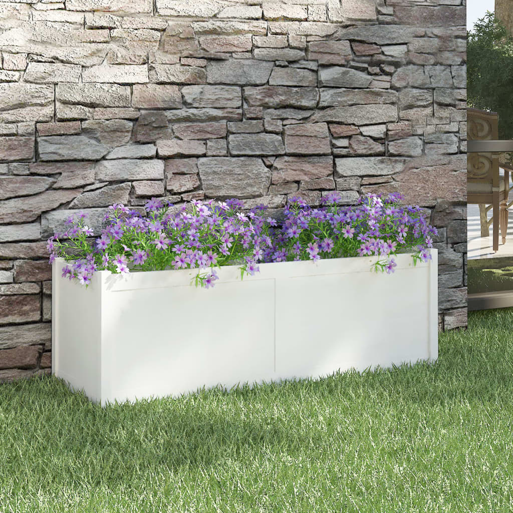Plantenbak 150X50X50 Cm Massief Grenenhout Wit
