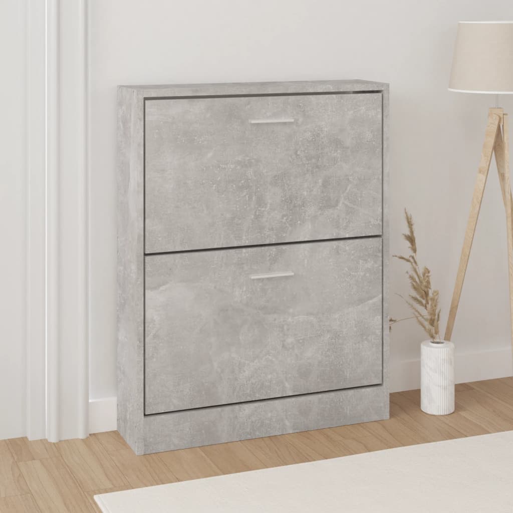 Schoenenkast 59X17X Bewerkt Hout Betongrijs