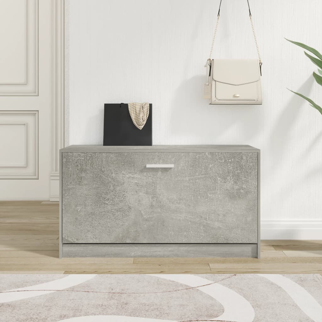 Schoenenbank 80X24X45 Cm Bewerkt Hout Betongrijs