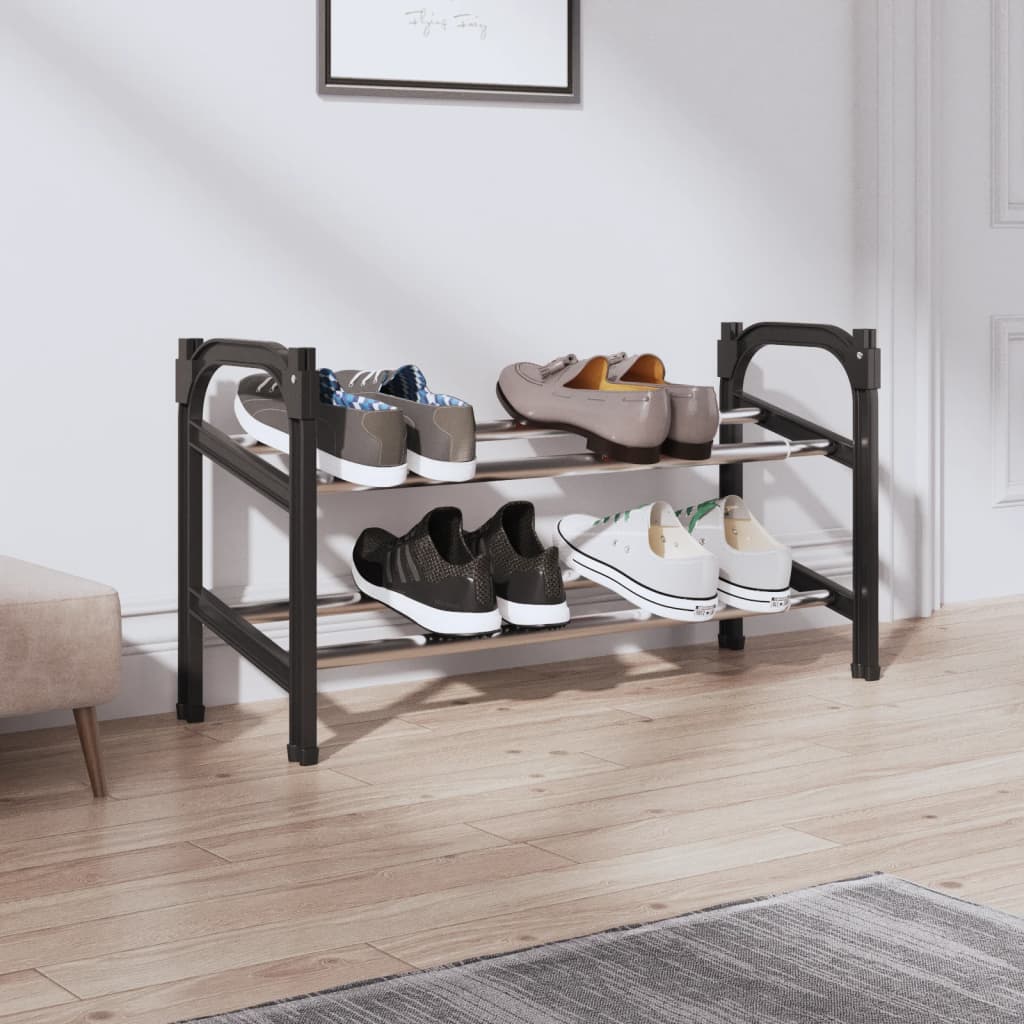 Schoenenrek Met 2 Schappen Verlengbaar 119X24X37 Cm Wit