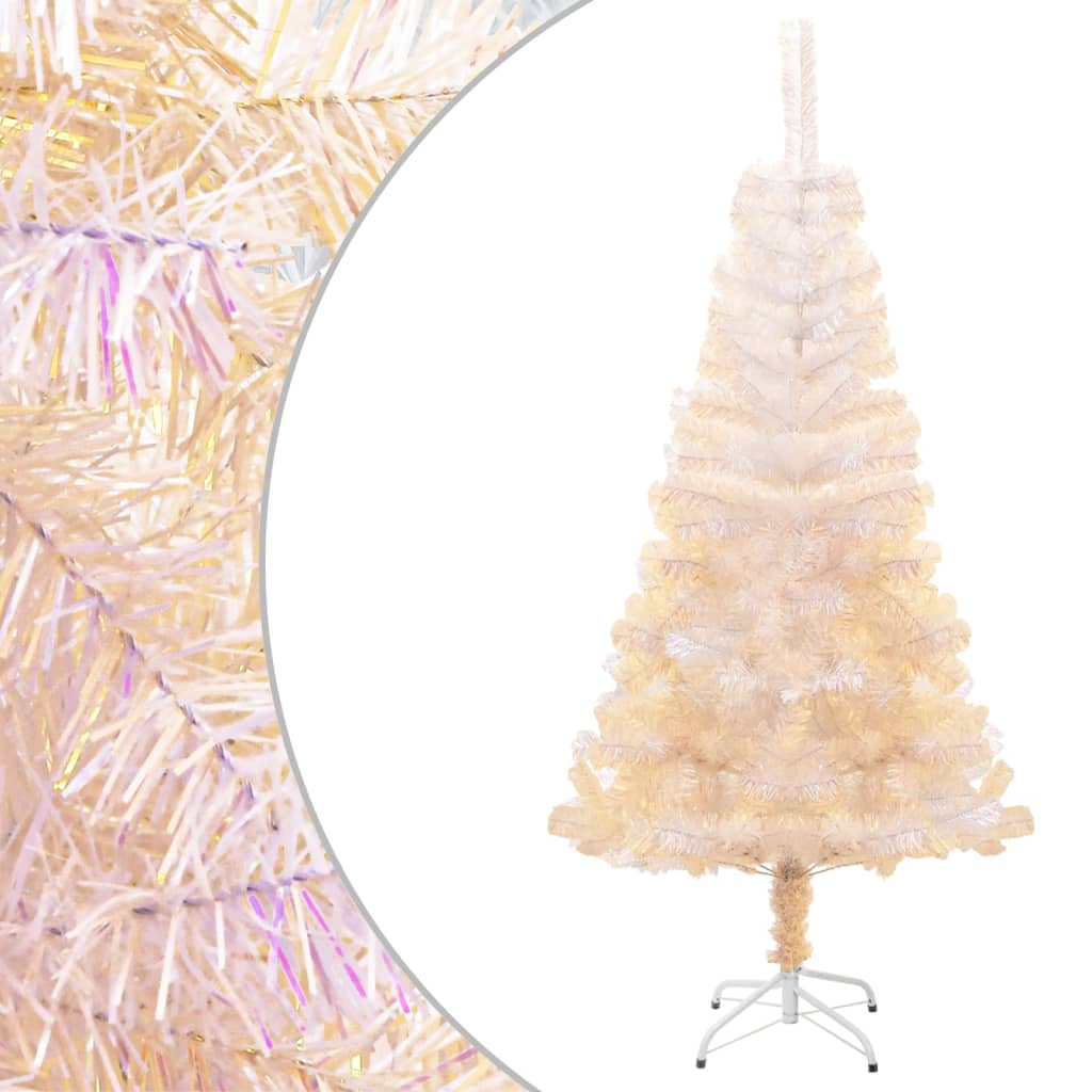 Kunstkerstboom Met Iriserende Uiteinden 150 Cm Pvc Wit