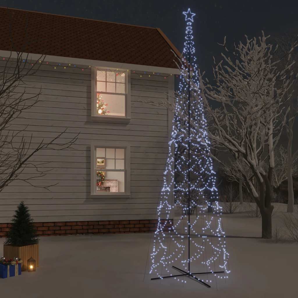 Kegelkerstboom 3000 Led's Koudwit 230X800 Cm