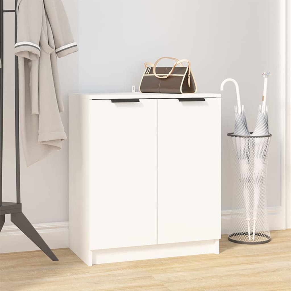 Schoenenkast 59X35X70 Cm Bewerkt Hout Wit