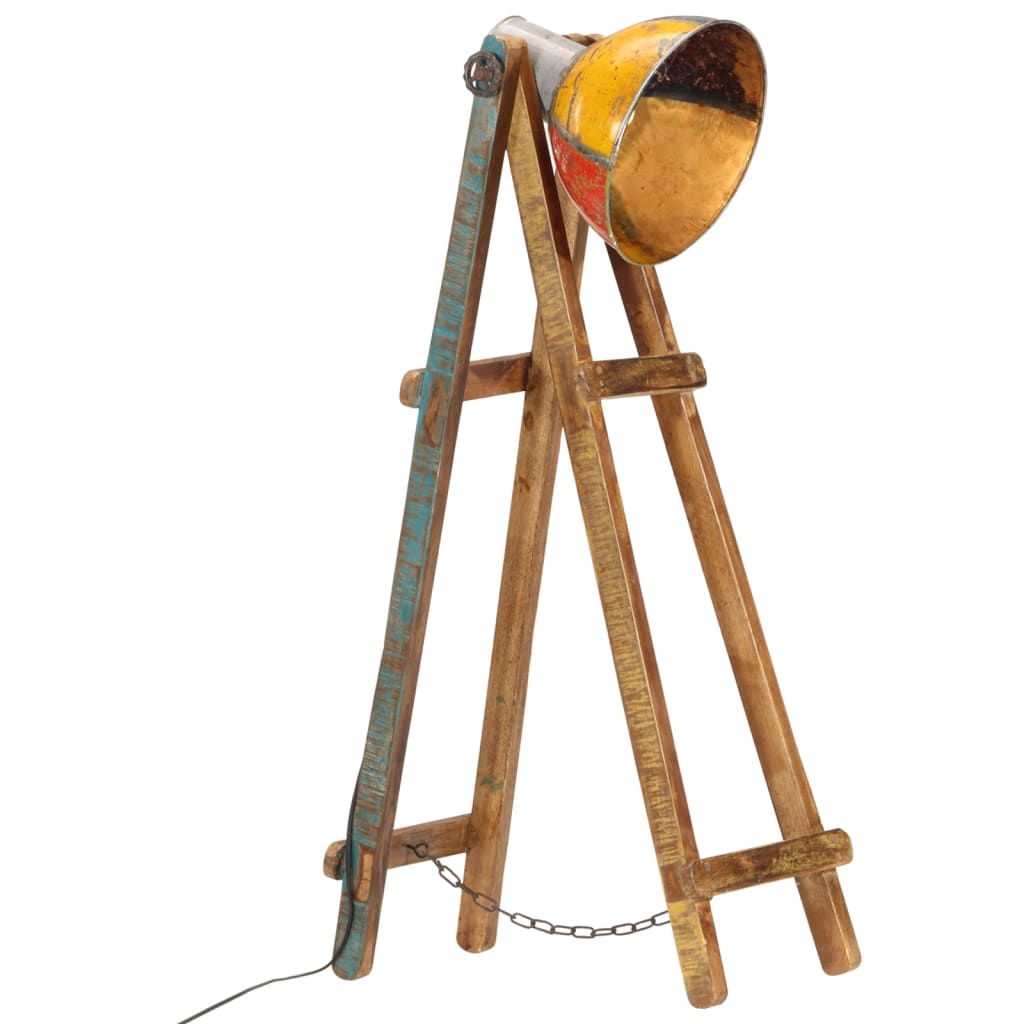 Vloerlamp E27 Massief Mangohout Meerkleurig