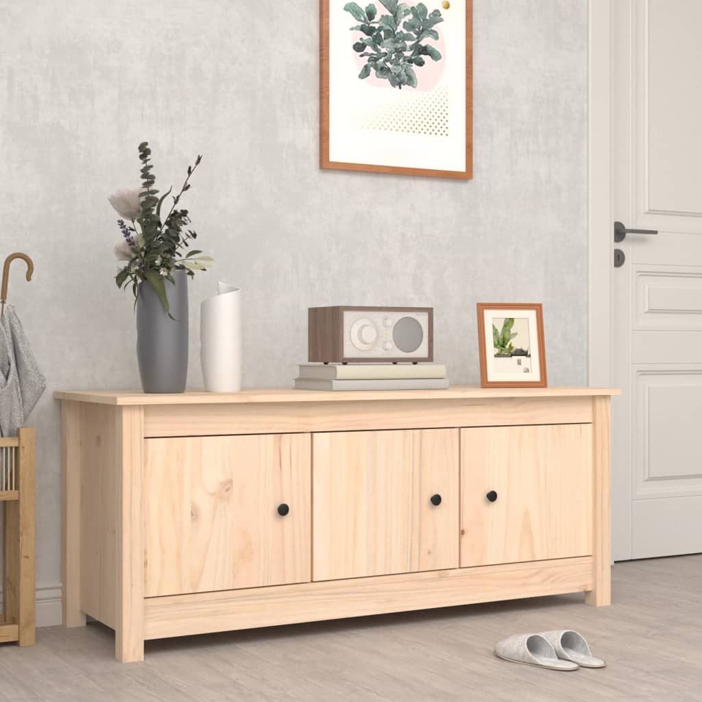 Schoenenkast 110X38X45,5 Cm Massief Grenenhout Naturel