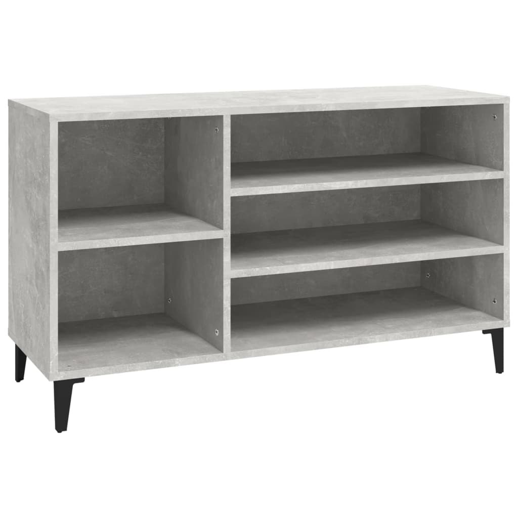 Schoenenkast 102X36X60 Cm Bewerkt Hout Betongrijs