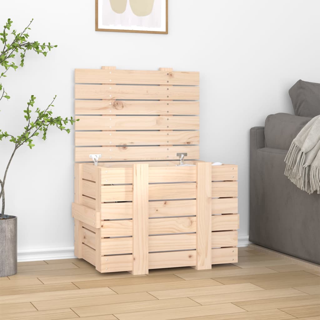 Opbergbox 58X40,5X42 Cm Massief Grenenhout Naturel