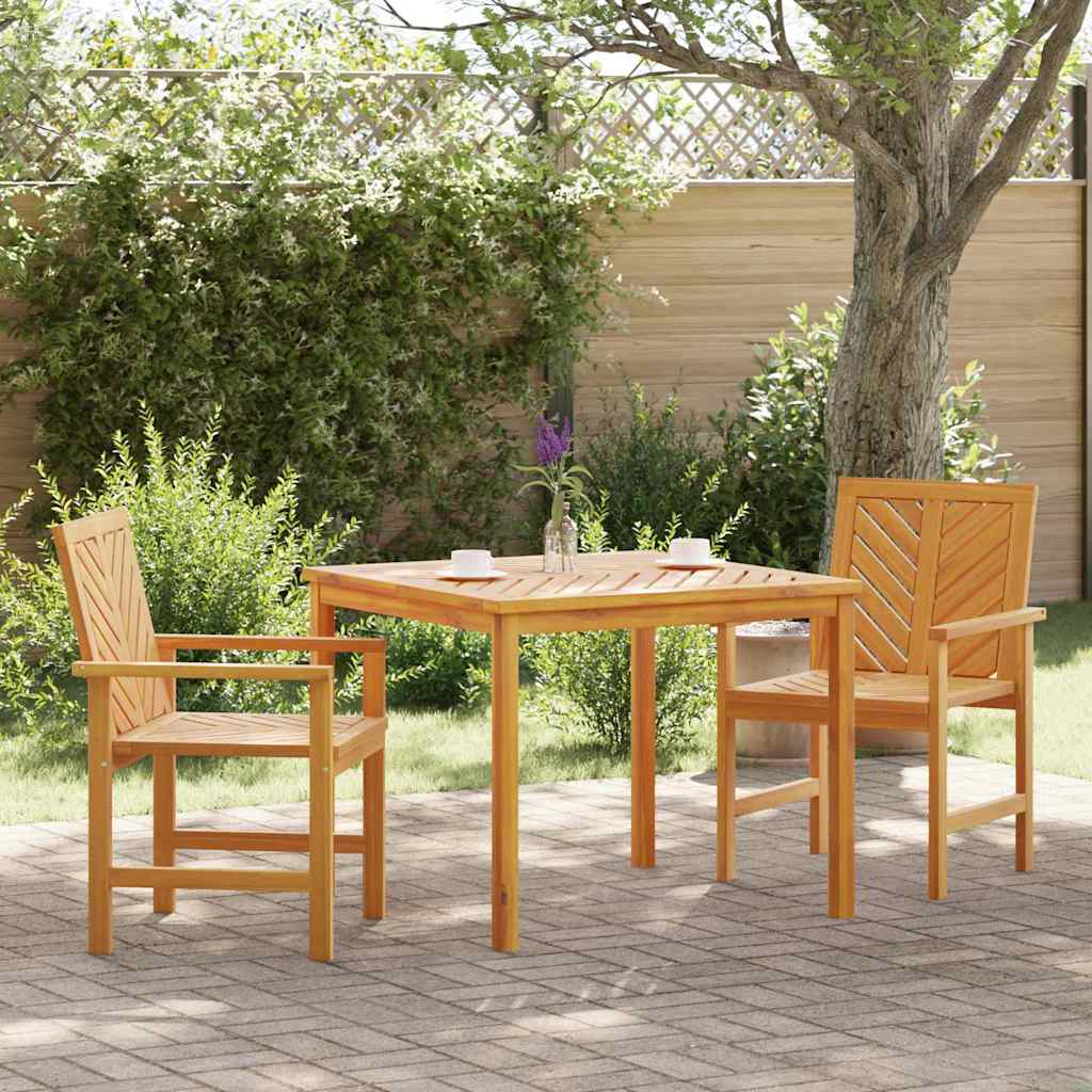 vidaXL Ensemble de salle à manger pour jardin 3 pc Marron