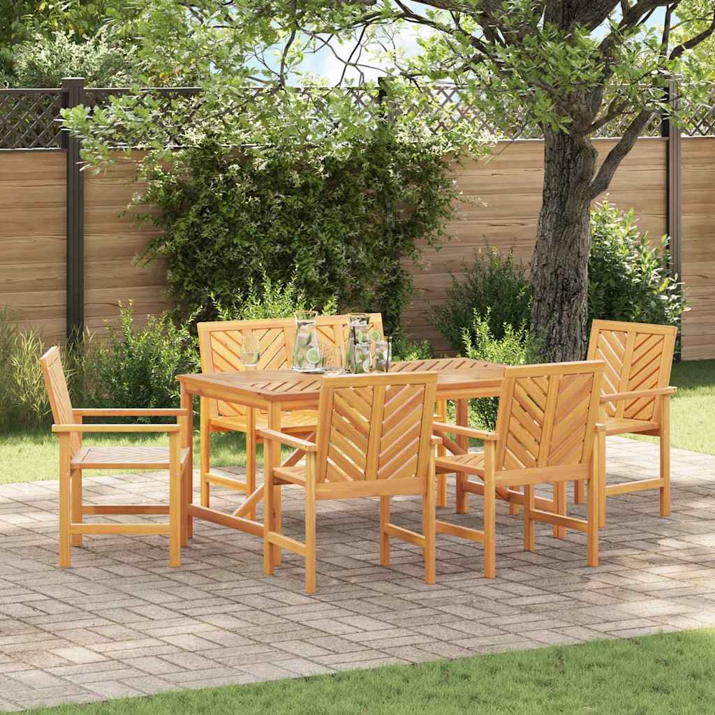 vidaXL Ensemble de salle à manger pour jardin 6 pc Marron
