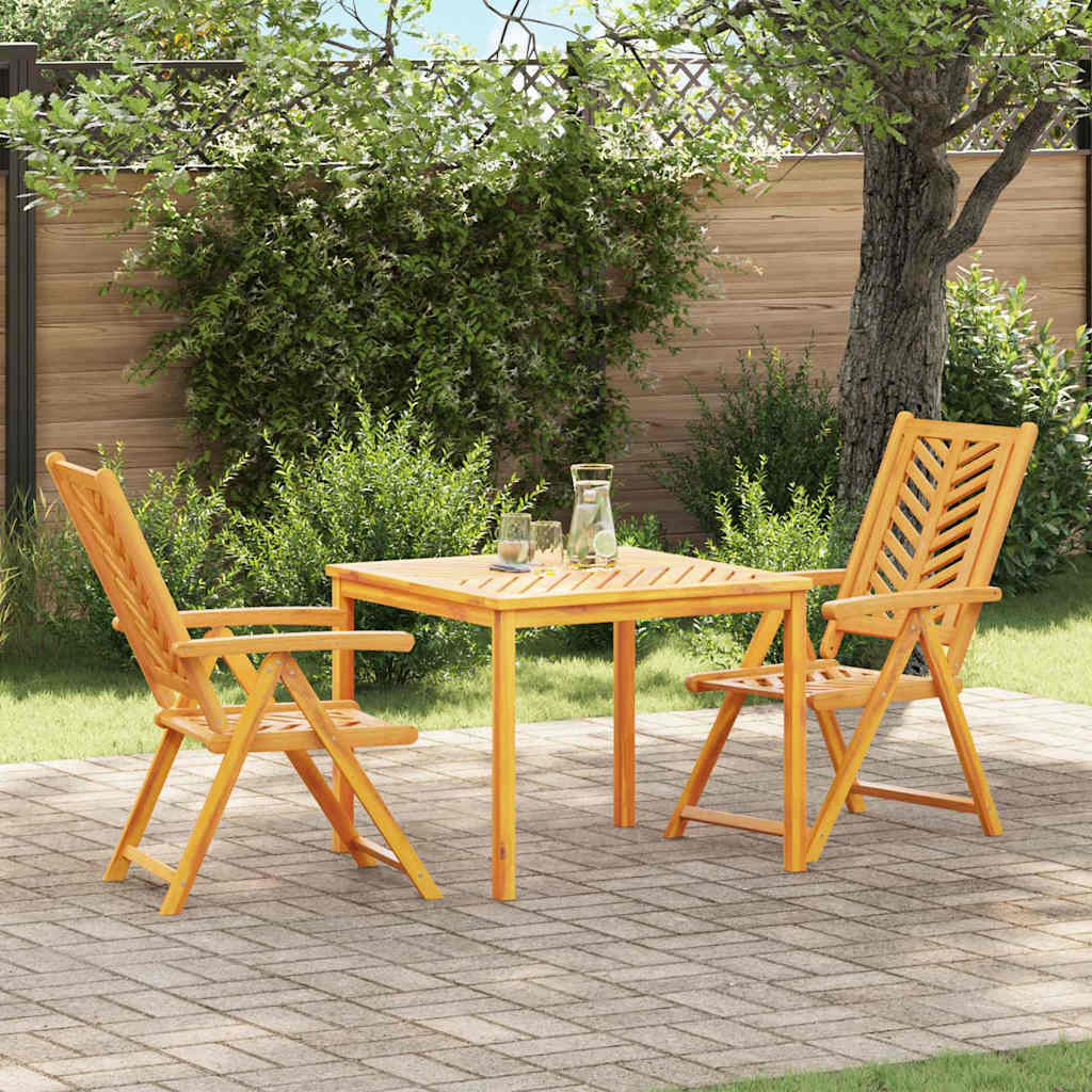 vidaXL Ensemble de salle à manger pour jardin 3 pc Marron