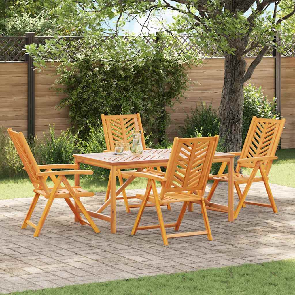 vidaXL Ensemble de salle à manger pour jardin 5 pc Marron