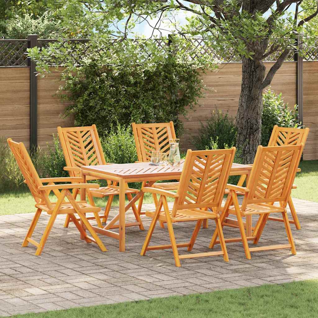 vidaXL Ensemble de salle à manger pour jardin 7 pc Marron