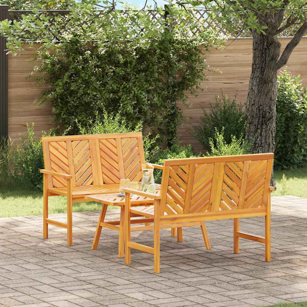 vidaXL Ensemble de salon de jardin 3 pcs Marron Bois d'Acacia Massif