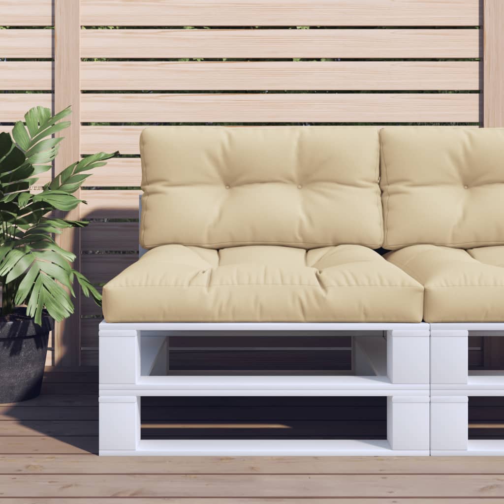 Palletkussens 2 St Stof Beige
