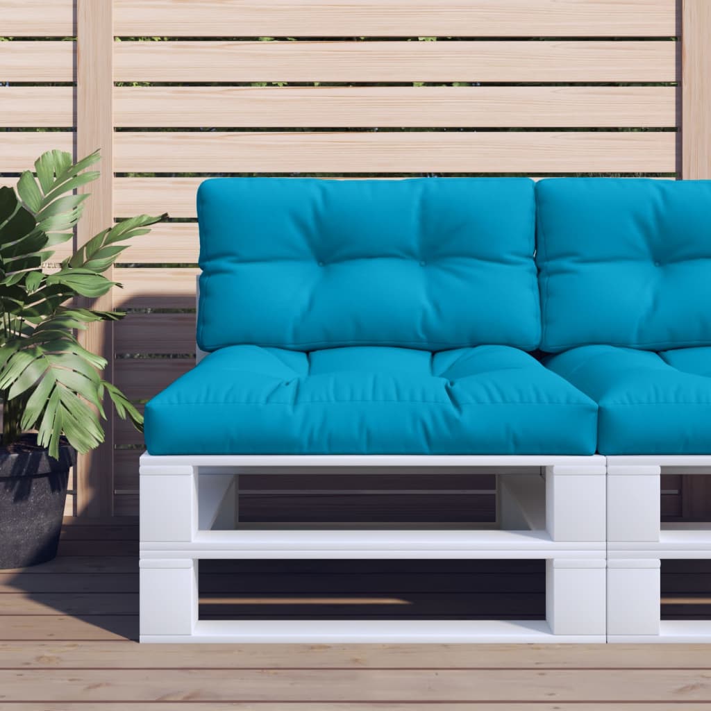 Palletkussens 2 St Stof Licht Blauw