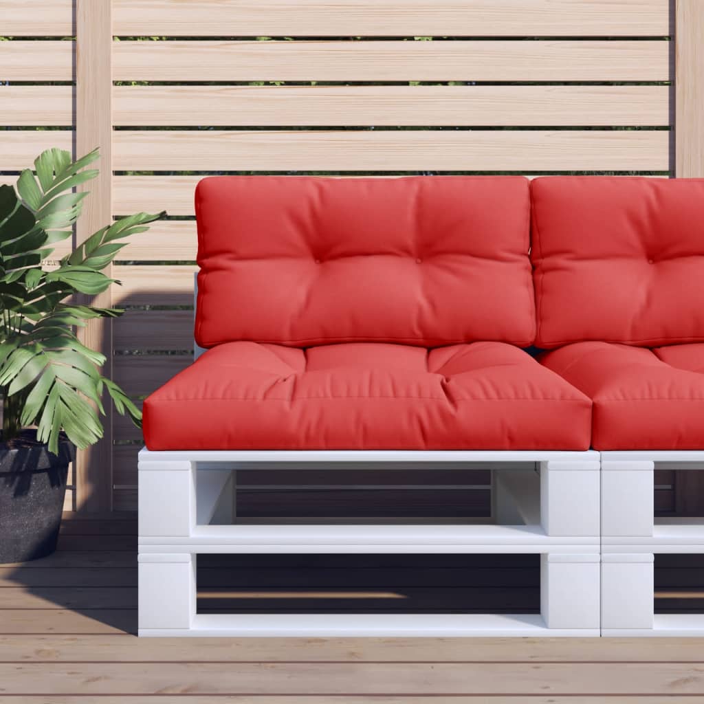 Palletkussens 2 St Stof Rood