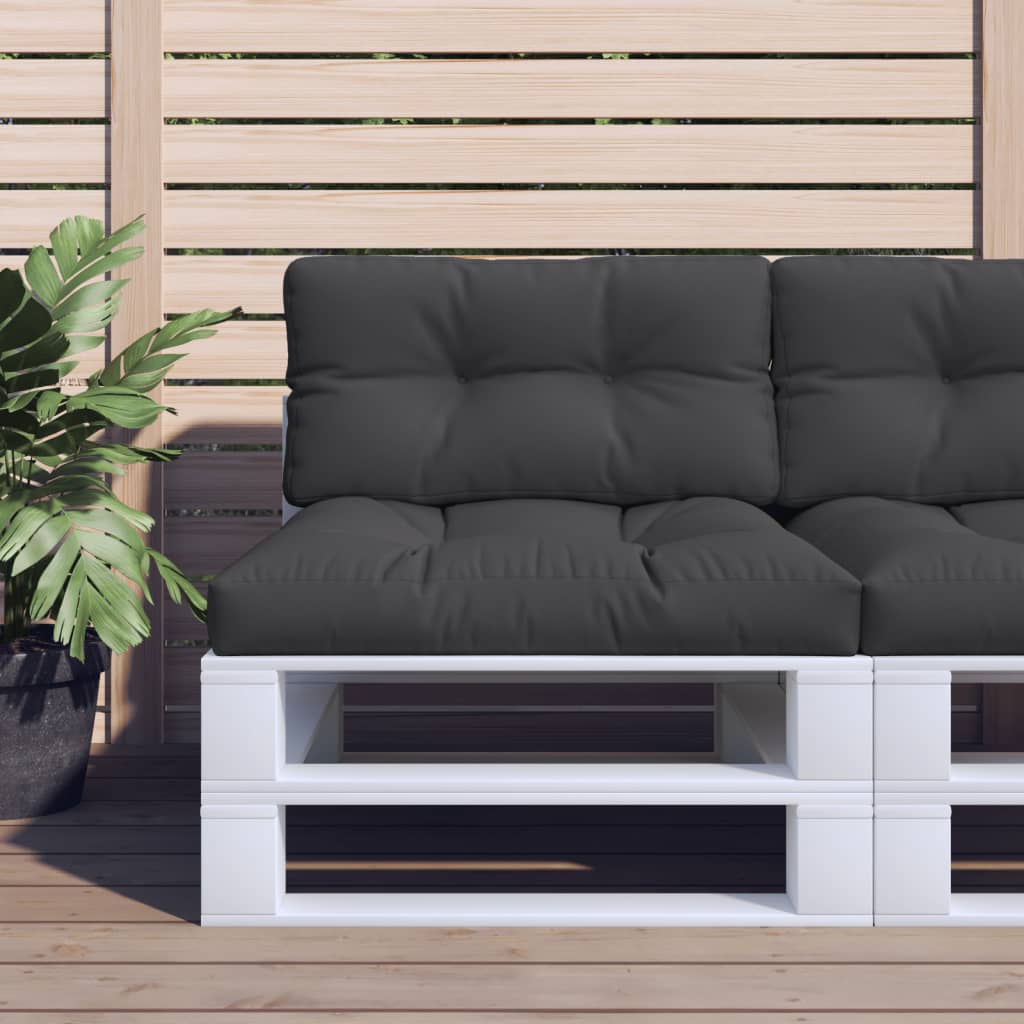 Palletkussens 2 St Stof Zwart