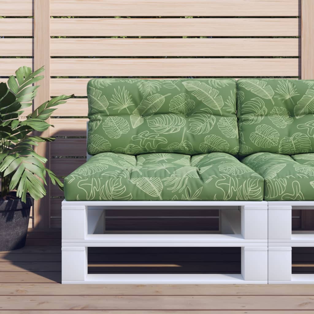 Palletkussens 2 St Stof Bladpatroon Bladontwerp