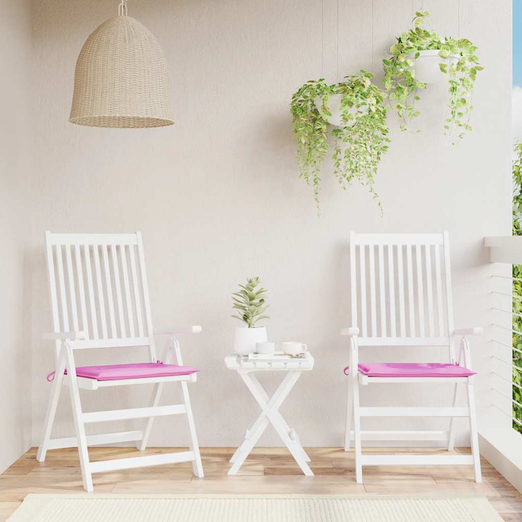 Tuinstoelkussens 2 St 50X50X4 Cm Stof Roze Multikleur